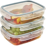 Snips Sada dóz na potraviny 1,4 l, 3 ks, BPA Free, transparentní a modrá - Food Container Set