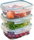1.8 l, 3-piece set, BPA-free, clear and blue