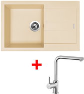 Sinks Amanda 780 Sahara + Elka - Kitchen Sink and Tap Set