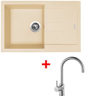 Sinks Amanda 780 Sahara + Vitalia - Kitchen Sink and Tap Set