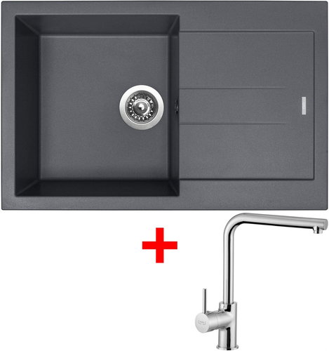 Sinks Amanda 780 Titanium + Elka - Kitchen Sink and Tap Set - Main image