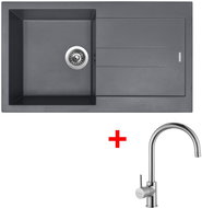 Sinks Amanda 860 Titanium + Vitalia - Kitchen Sink and Tap Set