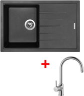 Sinks Best 780 Granblack + Vitalia - Kitchen Sink and Tap Set