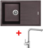 Sinks Best 780 Marone + Elka - Kitchen Sink and Tap Set