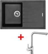 Sinks Best 780 Metalblack + Elka - Kitchen Sink and Tap Set