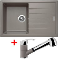 Sinks Best 780 Truffle + Legenda S GR - Kitchen Sink and Tap Set