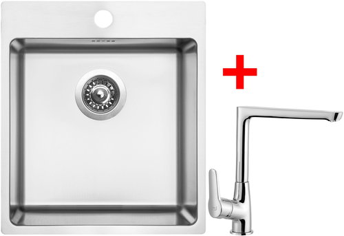 Sinks Blocker 450 + Caspira - Kitchen Sink and Tap Set - Main image
