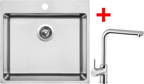 Sinks Blocker 550 + Elka - Kitchen Sink and Tap Set - Main image