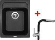 Sinks Classic 400 Granblack + Enigma S GR - Kitchen Sink and Tap Set