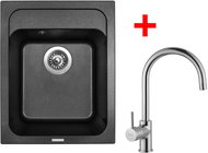 Sinks Classic 400 Metalblack + Vitalia - Kitchen Sink and Tap Set