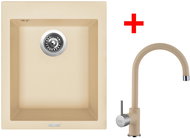 Sinks Cube 410 Sahara + Vitalia GR - Kitchen Sink and Tap Set