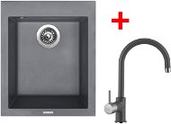 Sinks Cube 410 Titanium + Vitalia GR - Set drezu a batérie