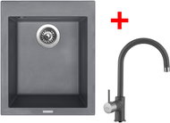 Sinks Cube 410 Titanium + Vitalia GR - Kitchen Sink and Tap Set