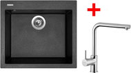 Sinks Cube 560 Metalblack + Elka - Kitchen Sink and Tap Set