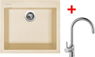 Sinks Cube 560 Sahara + Vitalia - Kitchen Sink and Tap Set