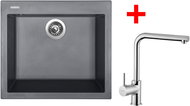Sinks Cube 560 Titanium + Elka - Kitchen Sink and Tap Set