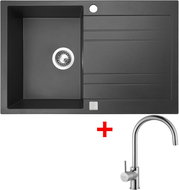Sinks Grande 800 Granblack + Vitalia - Kitchen Sink and Tap Set