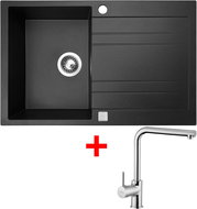 Sinks Grande 800 Metalblack + Elka - Kitchen Sink and Tap Set