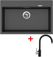 Sinks Maximo 780 Metalblack + Vitalia GR - Kitchen Sink and Tap Set
