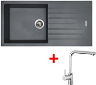 Sinks Perfecto 1000 Titanium + Elka - Set dřezu a baterie