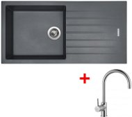 Sinks Perfecto 1000 Titanium + Vitalia - Set dřezu a baterie
