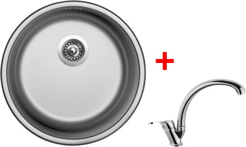Sinks Round 450 V + Evera - Kitchen Sink and Tap Set - Main image