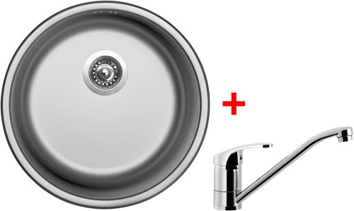 Sinks Round 450 V + Pronto - Kitchen Sink and Tap Set - Main image