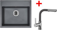 Sinks Solo 560 Titanium + Enigma S GR - Kitchen Sink and Tap Set