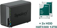 Synology DS224+ 2x HAT3300-12T, 24TB - NAS