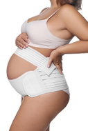 SNUG BUN Maternity Support Belt 5 in 1, White L - Pregnancy Belly Band