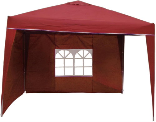 LEX Altán zahradní, skládací 3 × 3 m + 2 boční stěny vínově červená - Garden Gazebo - Main image