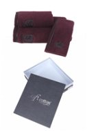Soft Cotton - Dárkové balení ručníků a osušky Luxury, 3 ks, bordó - Osuška