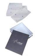 Soft Cotton - Dárkové balení ručníků a osušky Micro Love, 3 ks, bílá-modrá srdíčka - Towel Set
