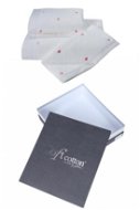 Soft Cotton - Dárkové balení ručníků a osušky Micro Love, 3 ks, bílá-růžová srdíčka - Towel Set