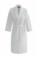 Soft Cotton Ladies elegant dressing gown FREYA, off-white, XL - Bathrobe