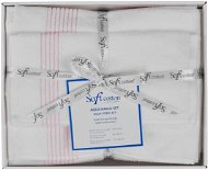 Soft Cotton darčeková súprava uterákov a osušky Aqua, 5 ks, biela/ružová - Sada uterákov