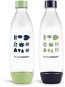 Sodastream-Flasche SODASTREAM Flaschensicherung 2 x 1 l Green / Blue für die Spülmaschine - Sodastream lahev