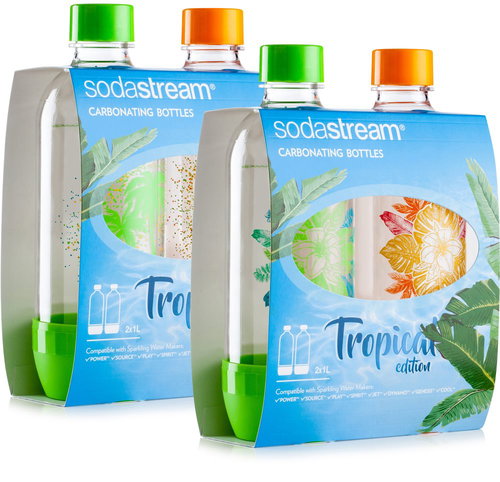 SodaStream Bottles Tropical Edition 2pcs Island and 2pcs Forest - Kit - Main image