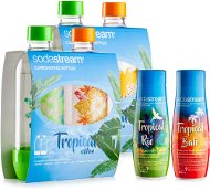 SodaStream Tropical Edition palack 2 db Sziget + 2 db Esőerdő + ananász-kókusz és mangó-kókusz ízesítők - Készlet