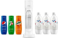 SodaStream Gaia White + 3× fľaša + MIRINDA,PEPSI,7UP - Sada