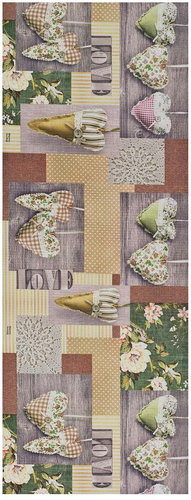 Washable PVC mat Atractivo Sprinty - Patchwork - Non Slip Bath Mat - Main image