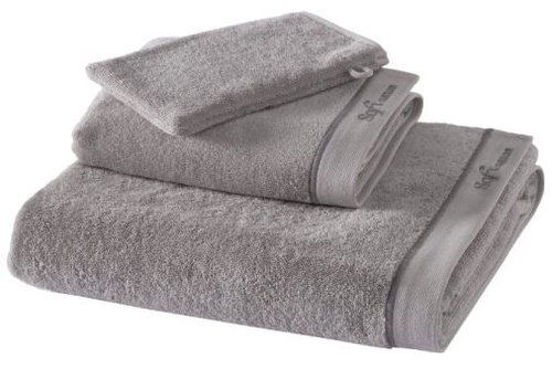 Soft Cotton Aura Towel, bath towel and washcloth set, 3 pcs, grey - Towel Set - Main image