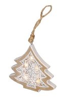 Solight LED vianočný stromček, drevený dekor - Vianočné osvetlenie