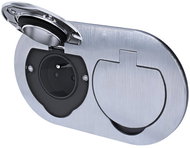 Solight recessed floor socket, IP55, round cap, stainless steel - Socket