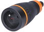Solight Zásuvka do vlhka, přímá, IP40, černá/oranžová - Zásuvka