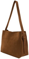 Solier Leather suede handbag FL38 brown - Handbag