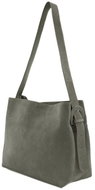 Solier Leather suede handbag FL38 grey - Handbag