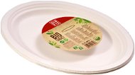 ALUFIX ORGANIC Sugar Cane Plate in the Shape of OVAL, 32 × 25cm, 6 pcs - Dinnerware