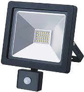 LED vonkajší reflektor SLIM, 20 W, 1 400 lm, 3 000 K, so senzorom, čierny - LED reflektor