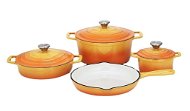 CS Solingen XANTEN Orange Cast Iron Cookware Set, 7 pcs - Cookware Set